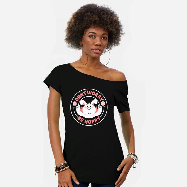 Don’t Worry Be Hoppy-Womens-Off Shoulder-Tee-Tri haryadi