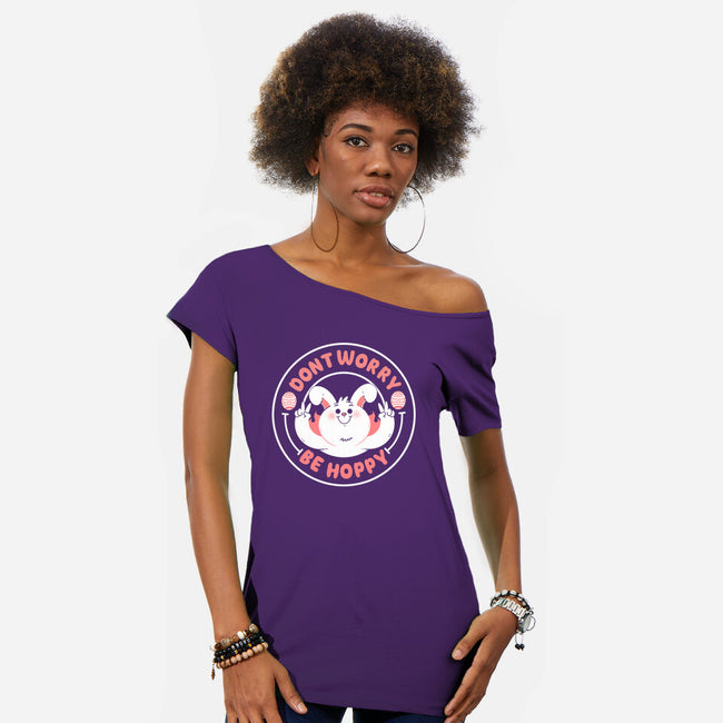 Don’t Worry Be Hoppy-Womens-Off Shoulder-Tee-Tri haryadi