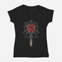 Blade Of Roses-Womens-V-Neck-Tee-fanfreak1