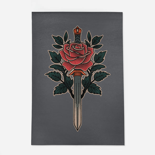 Blade Of Roses-None-Indoor-Rug-fanfreak1