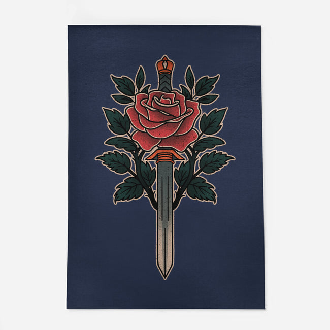 Blade Of Roses-None-Indoor-Rug-fanfreak1