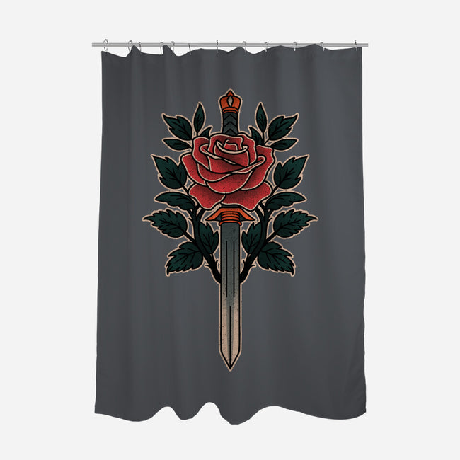 Blade Of Roses-None-Polyester-Shower Curtain-fanfreak1