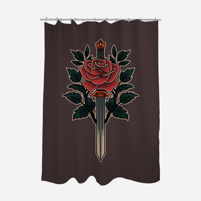 Blade Of Roses-None-Polyester-Shower Curtain-fanfreak1