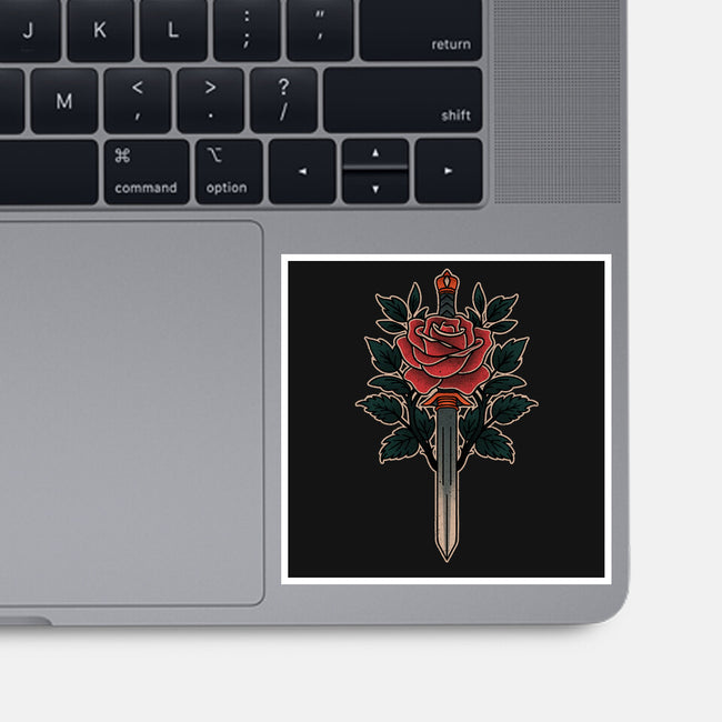 Blade Of Roses-None-Glossy-Sticker-fanfreak1