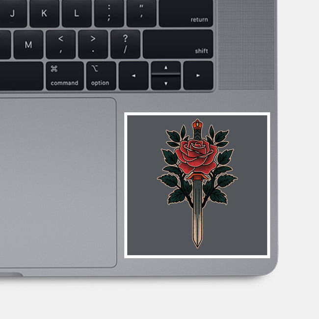 Blade Of Roses-None-Glossy-Sticker-fanfreak1