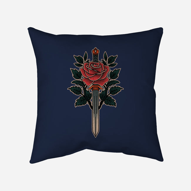 Blade Of Roses-None-Removable Cover-Throw Pillow-fanfreak1