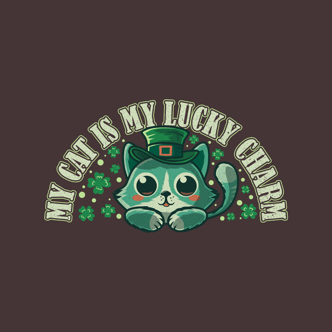 My Cat Is My Lucky Charm-None-Removable Cover-Throw Pillow-erion_designs