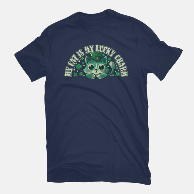 My Cat Is My Lucky Charm-Womens-Fitted-Tee-erion_designs