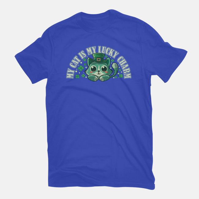 My Cat Is My Lucky Charm-Youth-Basic-Tee-erion_designs