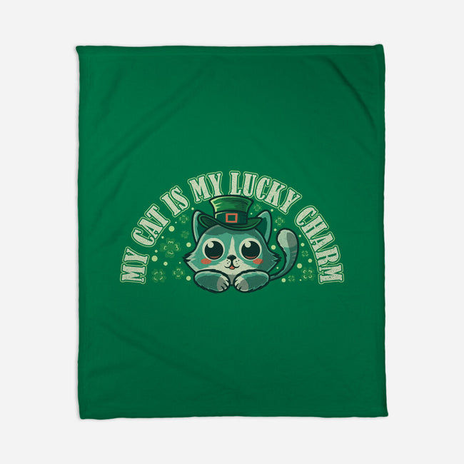 My Cat Is My Lucky Charm-None-Fleece-Blanket-erion_designs