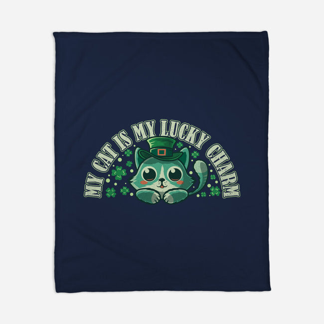 My Cat Is My Lucky Charm-None-Fleece-Blanket-erion_designs