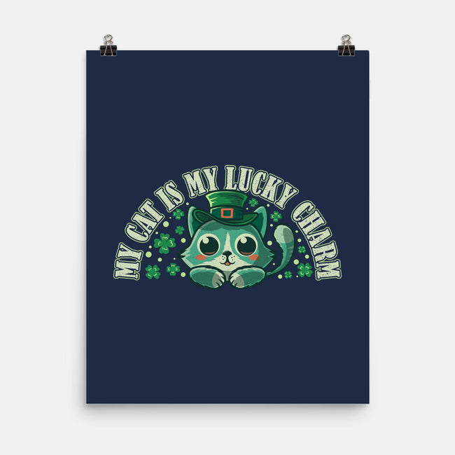 My Cat Is My Lucky Charm-None-Matte-Poster-erion_designs