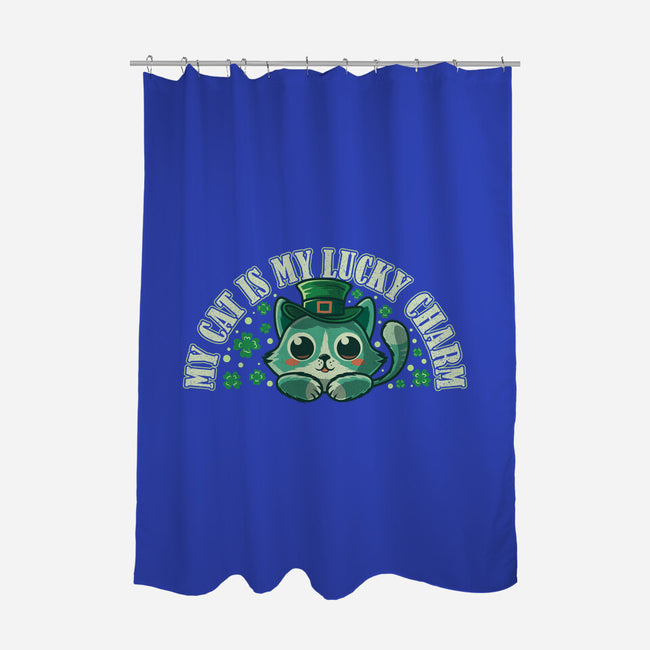 My Cat Is My Lucky Charm-None-Polyester-Shower Curtain-erion_designs