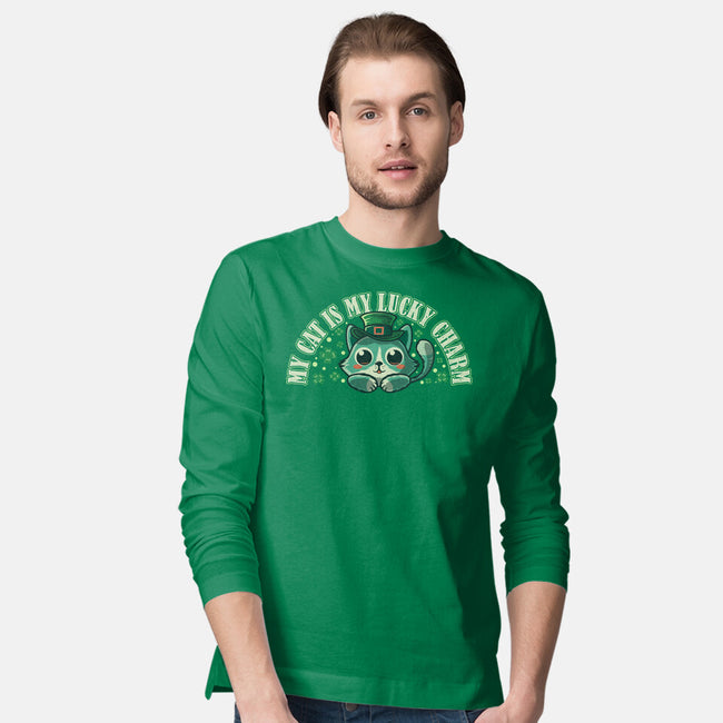 My Cat Is My Lucky Charm-Mens-Long Sleeved-Tee-erion_designs