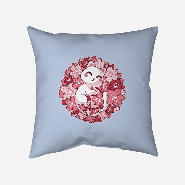 Spring Kittens-None-Removable Cover-Throw Pillow-erion_designs