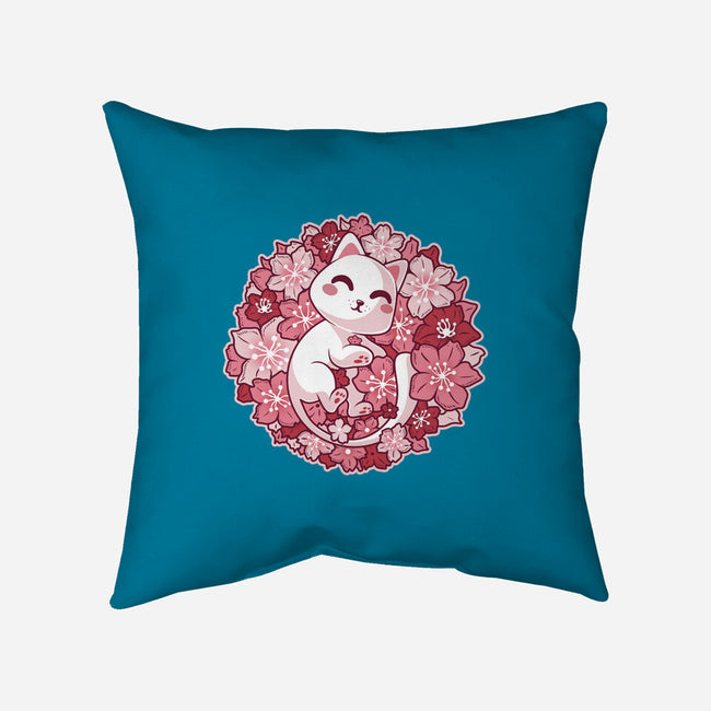 Spring Kittens-None-Removable Cover-Throw Pillow-erion_designs