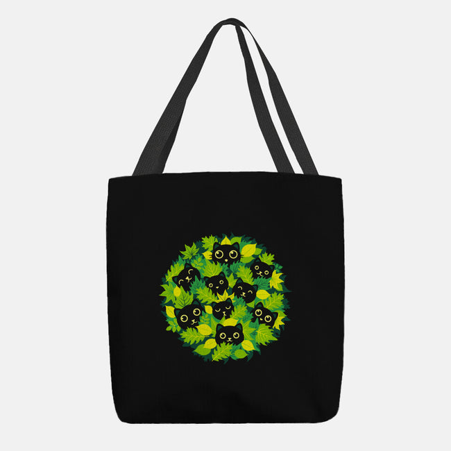 Spring Leaf Kittens-None-Basic Tote-Bag-erion_designs