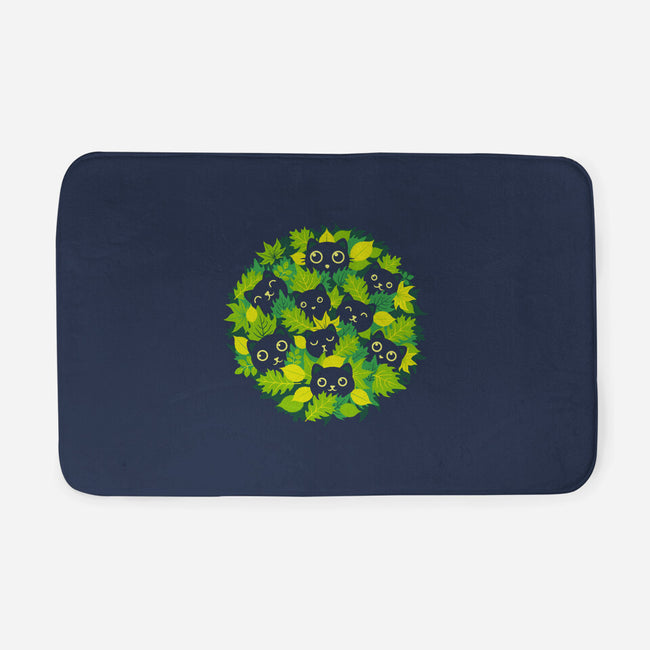 Spring Leaf Kittens-None-Memory Foam-Bath Mat-erion_designs