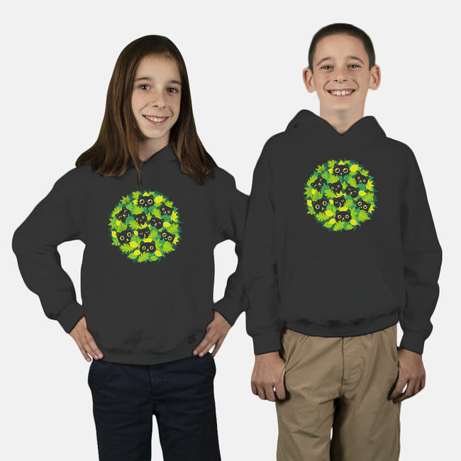 Spring Leaf Kittens-Youth-Pullover-Sweatshirt-erion_designs