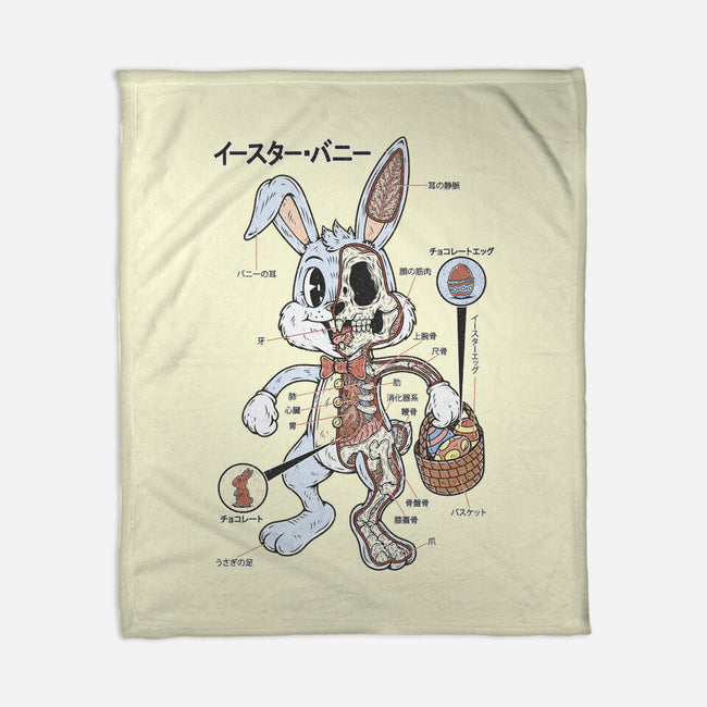 Easter Bunny Anatomy-None-Fleece-Blanket-Firebrander