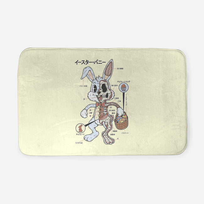 Easter Bunny Anatomy-None-Memory Foam-Bath Mat-Firebrander