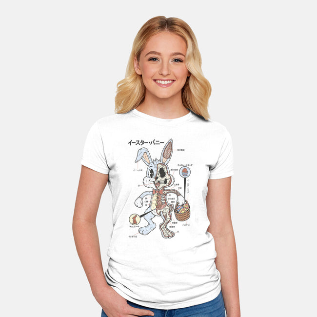 Easter Bunny Anatomy-Womens-Fitted-Tee-Firebrander