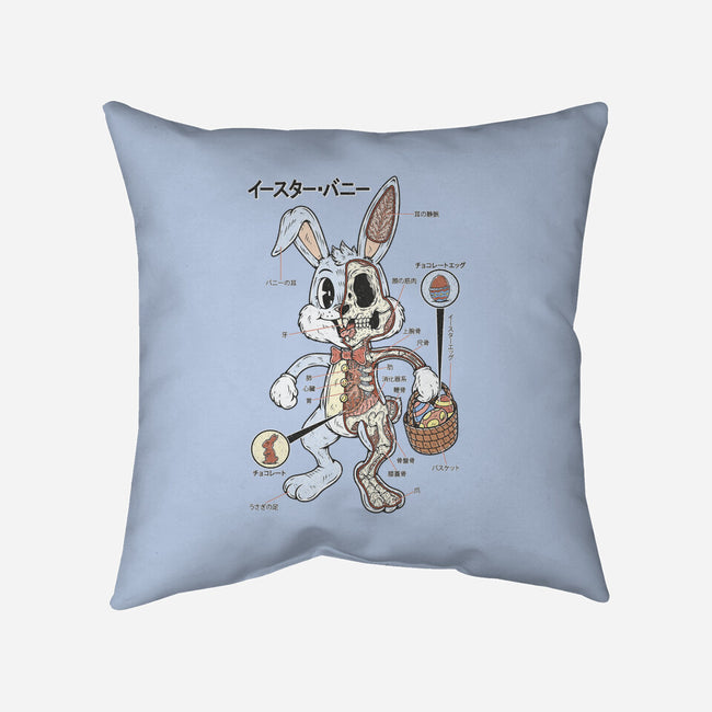 Easter Bunny Anatomy-None-Removable Cover-Throw Pillow-Firebrander