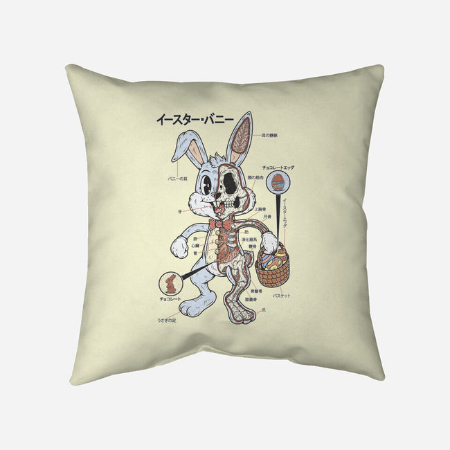 Easter Bunny Anatomy-None-Removable Cover-Throw Pillow-Firebrander