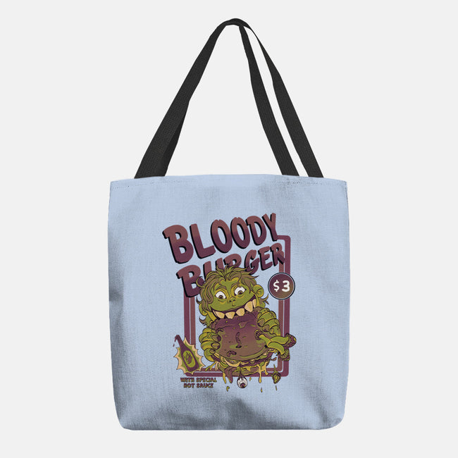 Burger Monster-None-Basic Tote-Bag-MeanMonkey