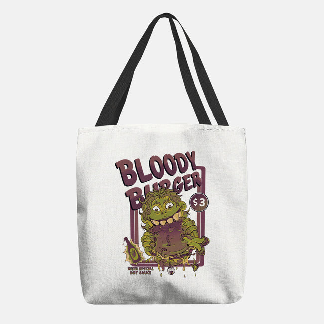 Burger Monster-None-Basic Tote-Bag-MeanMonkey