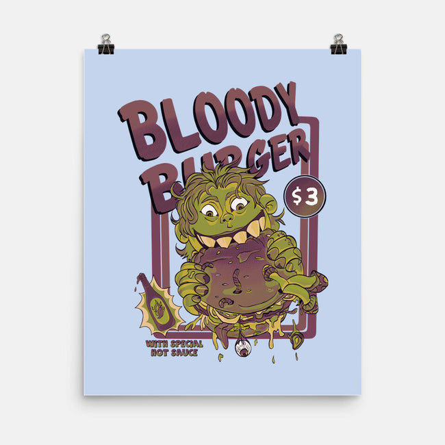 Burger Monster-None-Matte-Poster-MeanMonkey