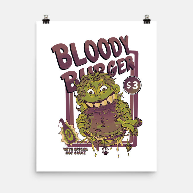 Burger Monster-None-Matte-Poster-MeanMonkey