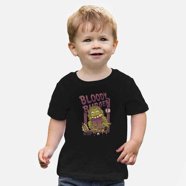 Burger Monster-Baby-Basic-Tee-MeanMonkey