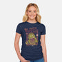 Burger Monster-Womens-Fitted-Tee-MeanMonkey