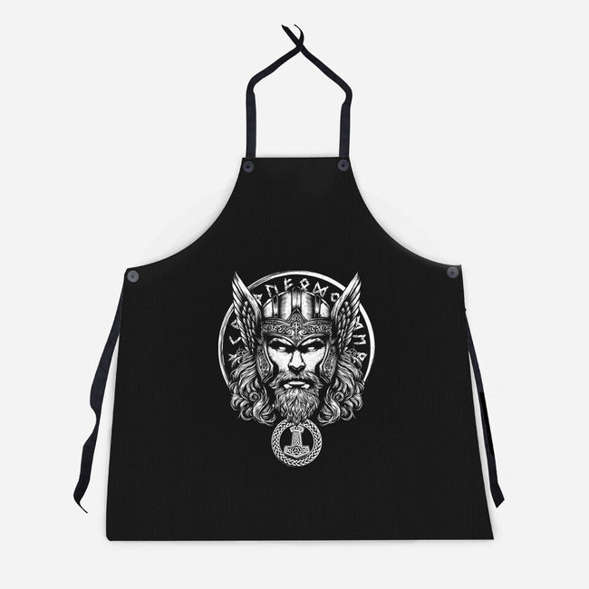 God Of Lightning And Thunder-Unisex-Kitchen-Apron-DrMonekers