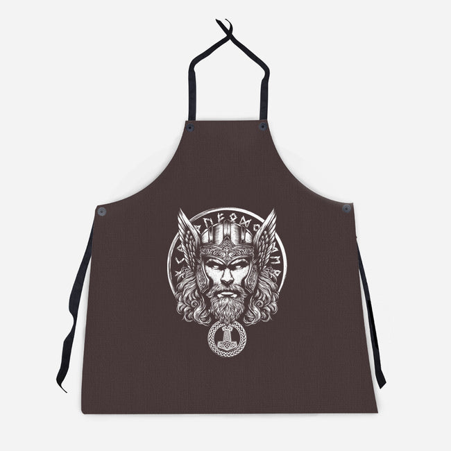 God Of Lightning And Thunder-Unisex-Kitchen-Apron-DrMonekers