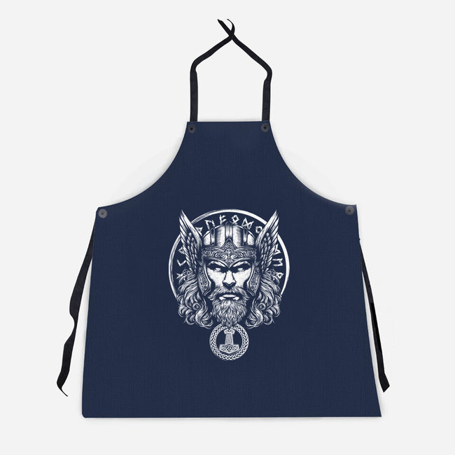 God Of Lightning And Thunder-Unisex-Kitchen-Apron-DrMonekers