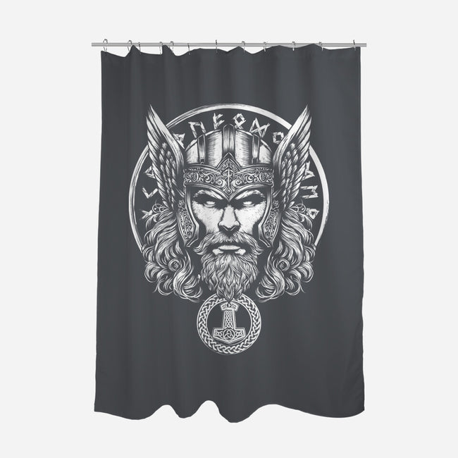 God Of Lightning And Thunder-None-Polyester-Shower Curtain-DrMonekers