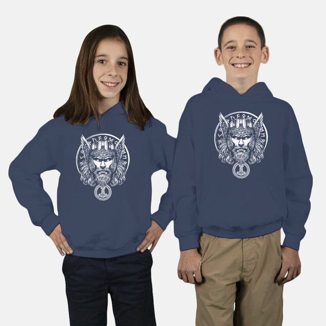 God Of Lightning And Thunder-Youth-Pullover-Sweatshirt-DrMonekers