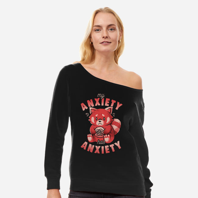 My Anxiety Has Anxiety-Womens-Off Shoulder-Sweatshirt-eduely