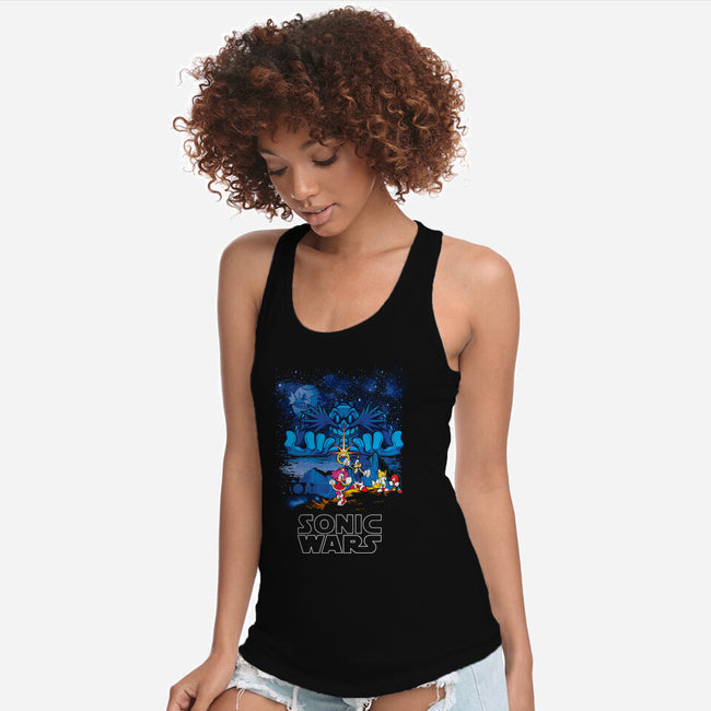 Sonic Wars-Womens-Racerback-Tank-dalethesk8er