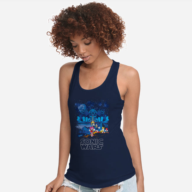 Sonic Wars-Womens-Racerback-Tank-dalethesk8er