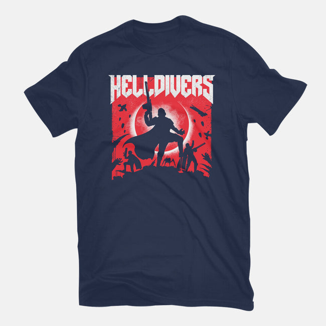 Helldivers Doom-Mens-Basic-Tee-rocketman_art