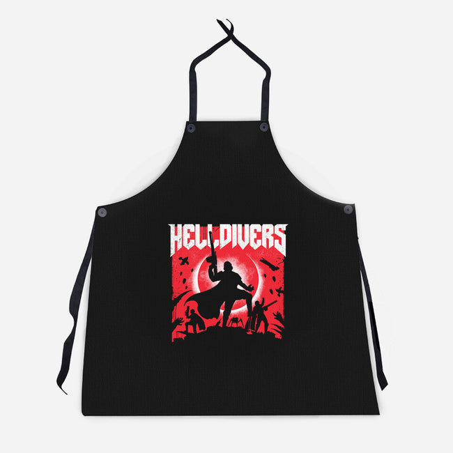 Helldivers Doom-Unisex-Kitchen-Apron-rocketman_art