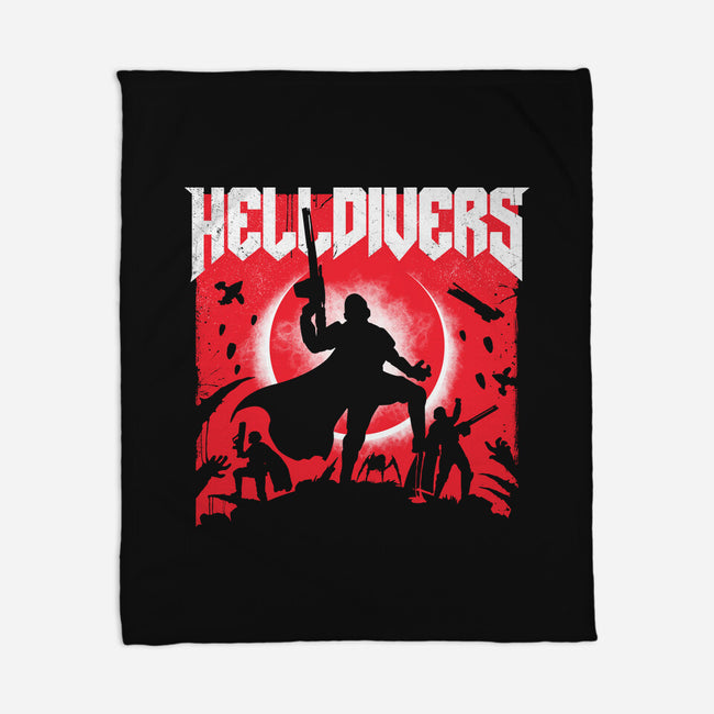 Helldivers Doom-None-Fleece-Blanket-rocketman_art