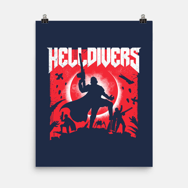 Helldivers Doom-None-Matte-Poster-rocketman_art