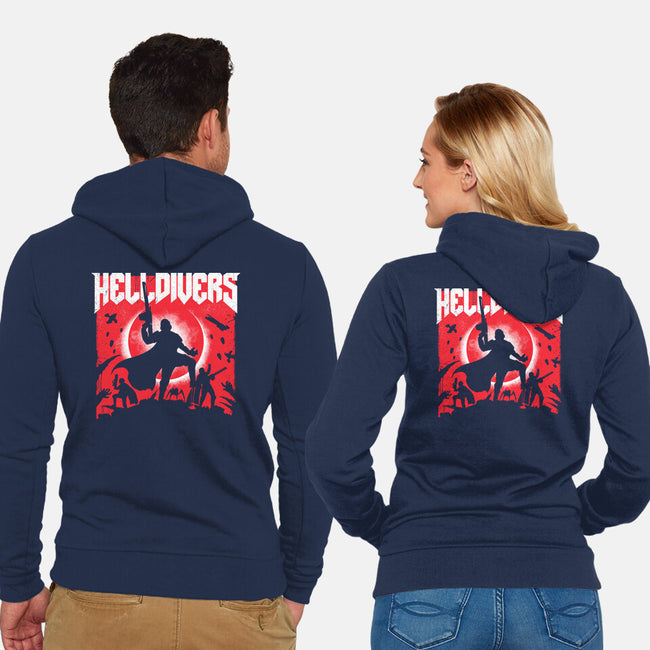 Helldivers Doom-Unisex-Zip-Up-Sweatshirt-rocketman_art