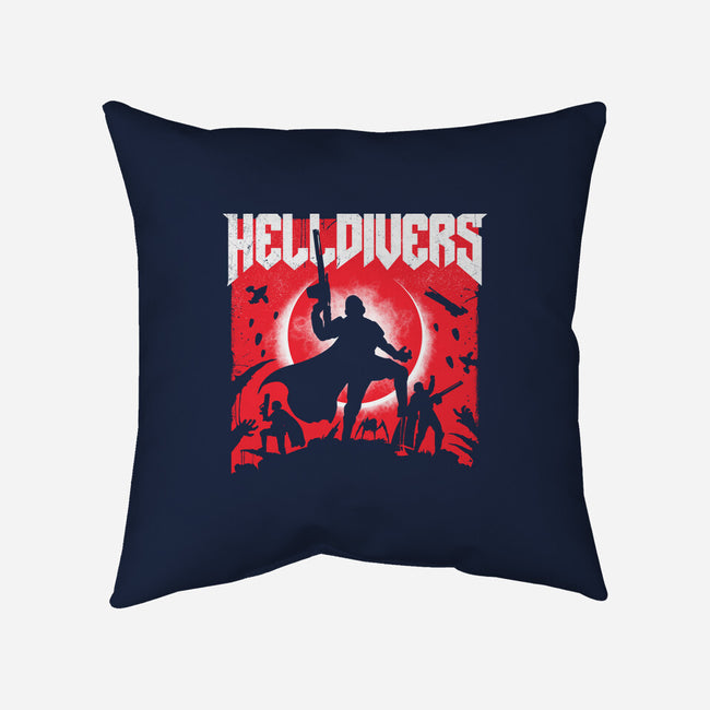 Helldivers Doom-None-Removable Cover-Throw Pillow-rocketman_art