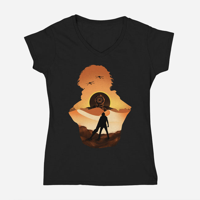 Must Not Fear-Womens-V-Neck-Tee-dandingeroz