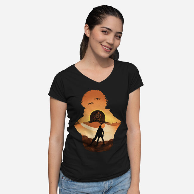 Must Not Fear-Womens-V-Neck-Tee-dandingeroz